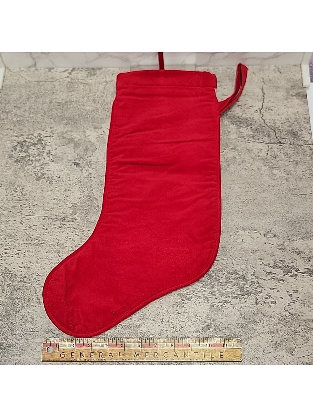 Vintage Handmade Needlepoint Christmas stocking signed - Picture 2 of 9